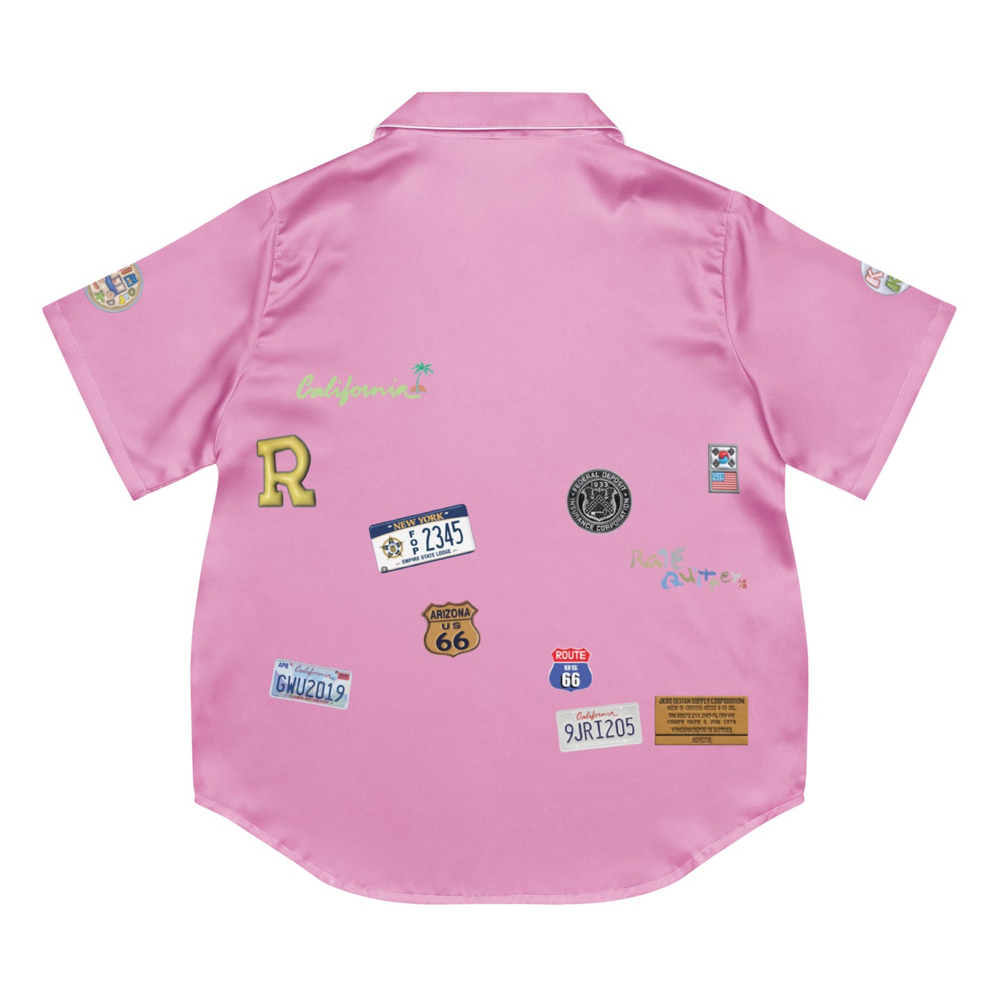 YSD 10526 All-over print women’s short sleeve pajama top