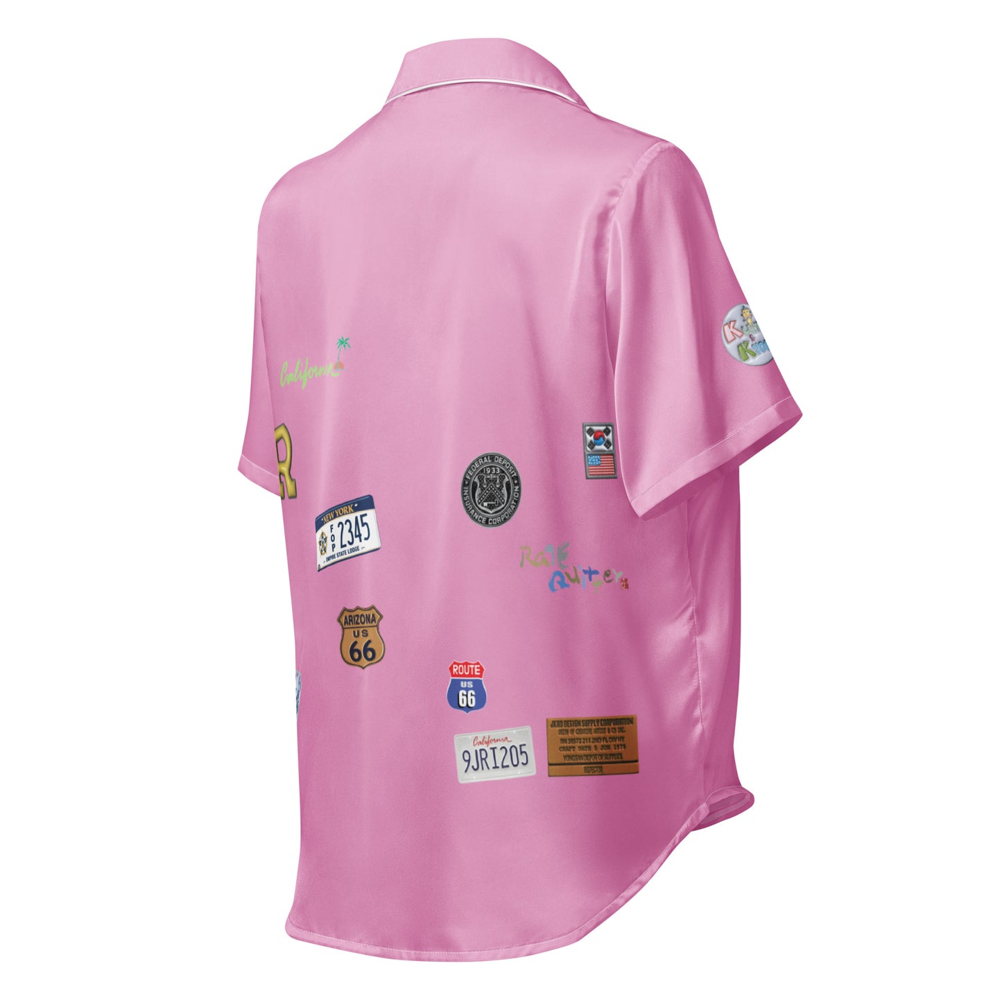 YSD 10526 All-over print women’s short sleeve pajama top