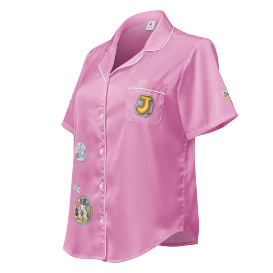 YSD 10526 All-over print women’s short sleeve pajama top